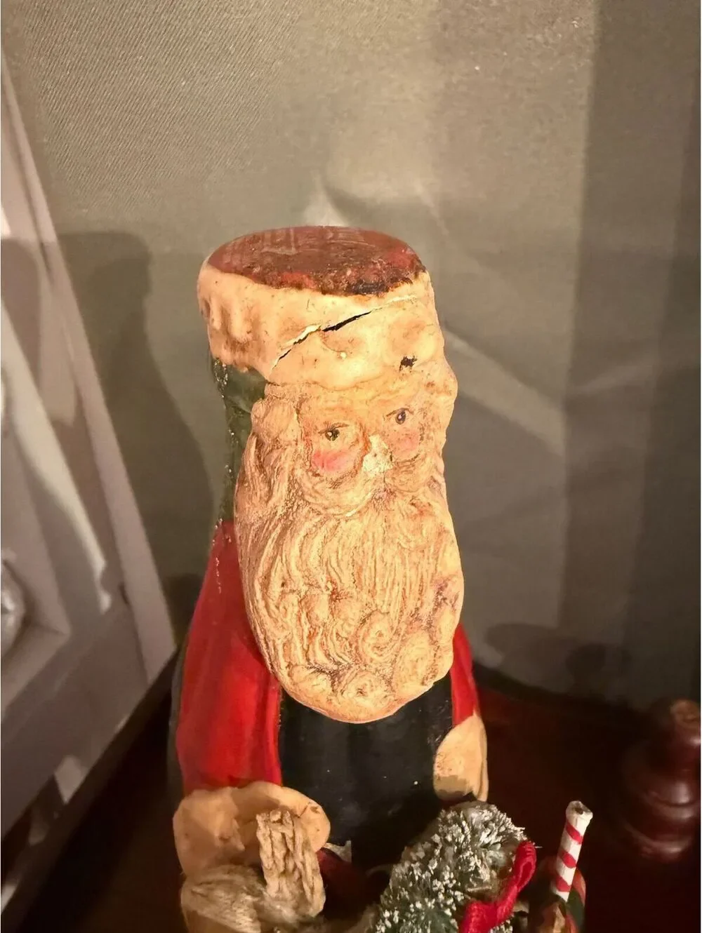C28. Vintage Santa Coca-Cola Bottle. Handmade.